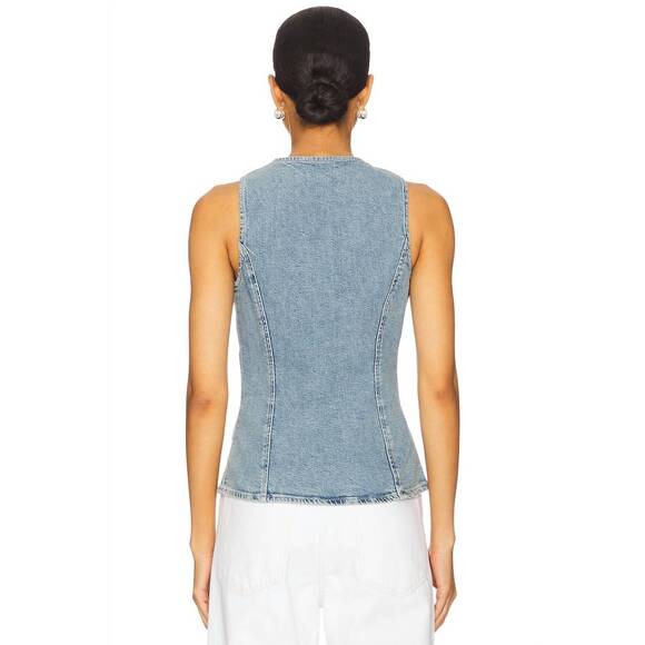 NEW RAILS portola crewneck vest in blue eyed girl - Picture 3 of 4